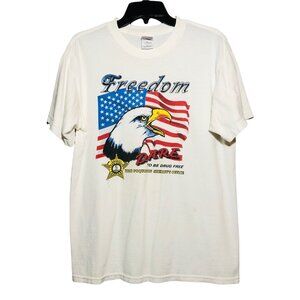 York Poquoson Sheriff TShirt Men Size M Drug Free Officer Logo Slogan Awareness